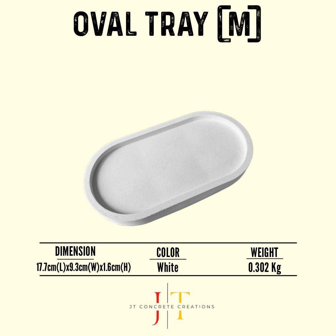 CONCRETE OVAL TRAY (3 sizes)