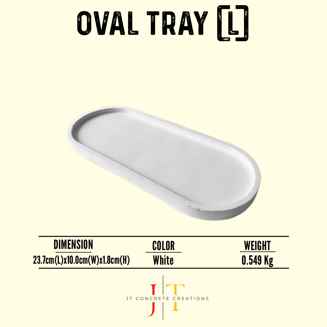 CONCRETE OVAL TRAY (3 sizes)
