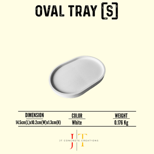 CONCRETE OVAL TRAY (3 sizes)