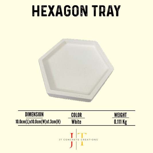 CONCRETE HEXAGON TRAY