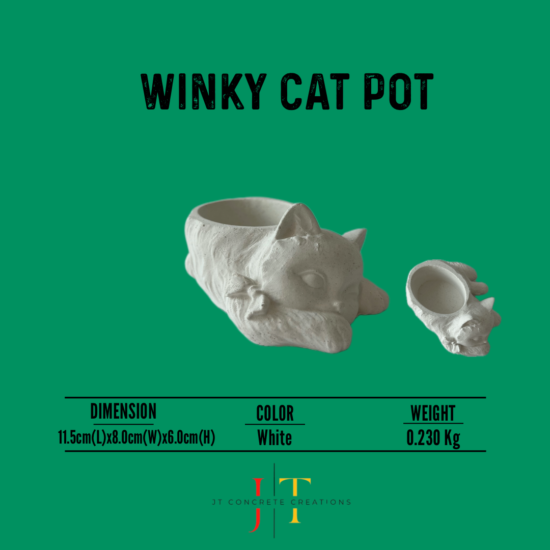 WINKY CAT POT